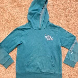 Teal Kids Hoodie with Planet Design